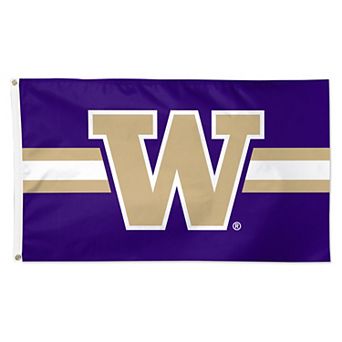 WinCraft Washington Huskies 3' x 5' Horizontal Stripe Deluxe Single-Sided Flag