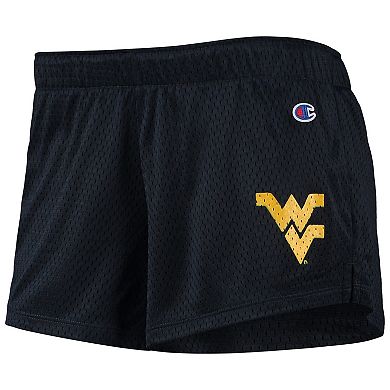 Women's Champion Navy West Virginia Mountaineers Logo Mesh Shorts