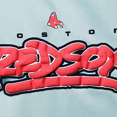 Women's The Wild Collective Light Blue Boston Red Sox Open Back Twist-Tie Tank Top