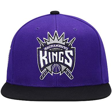Men's Mitchell & Ness Purple/Black Sacramento Kings Hardwood Classics Snapback Hat