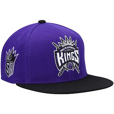 Men's Mitchell & Ness Purple/Black Sacramento Kings Hardwood Classics Snapback Hat