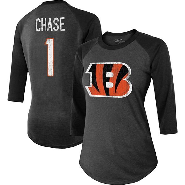 Cincinnati Bengals Majestic Threads Tri-Blend Pocket T-Shirt - Black Size: Small