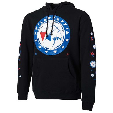 Men's NBA x Naturel Black Philadelphia 76ers No Caller ID Pullover Hoodie