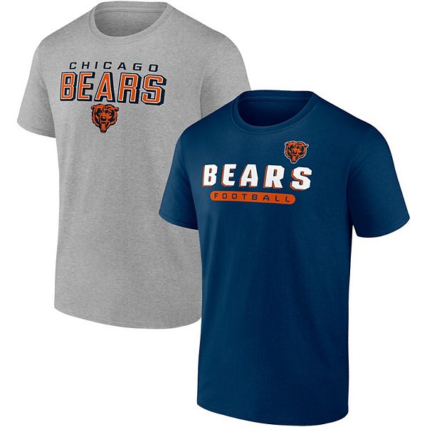 Men's Fanatics Branded Navy/Heathered Gray Chicago Bears Parent T-Shirt  Combo Pack