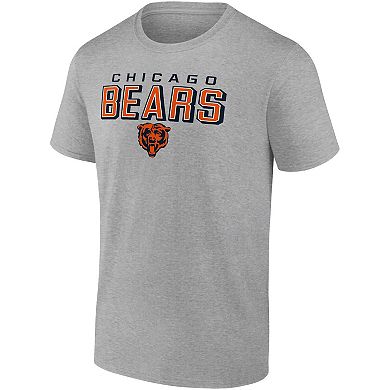Men's Fanatics Branded Navy/Heathered Gray Chicago Bears Parent T-Shirt Combo Pack