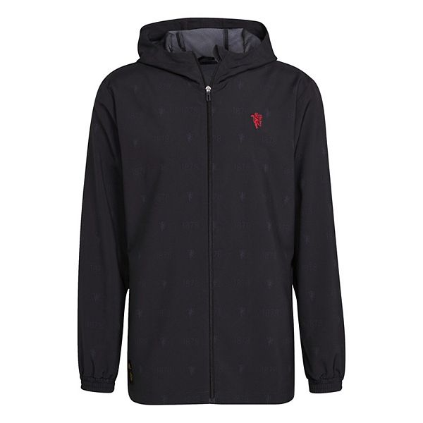 Men's adidas Black Manchester United AEROREADY Full-Zip Hoodie ...