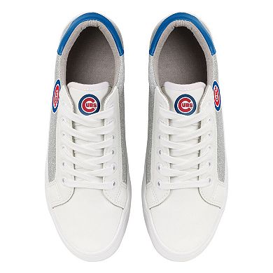 Women's FOCO Chicago Cubs Glitter Sneakers