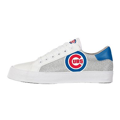 Women's FOCO Chicago Cubs Glitter Sneakers