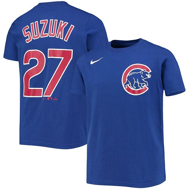 Youth Nike Seiya Suzuki Royal Chicago Cubs Player Name & Number T-Shirt