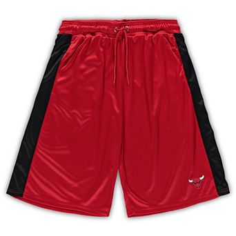 Men's Fanatics Branded Red/Black Chicago Bulls Big & Tall Performance Shorts