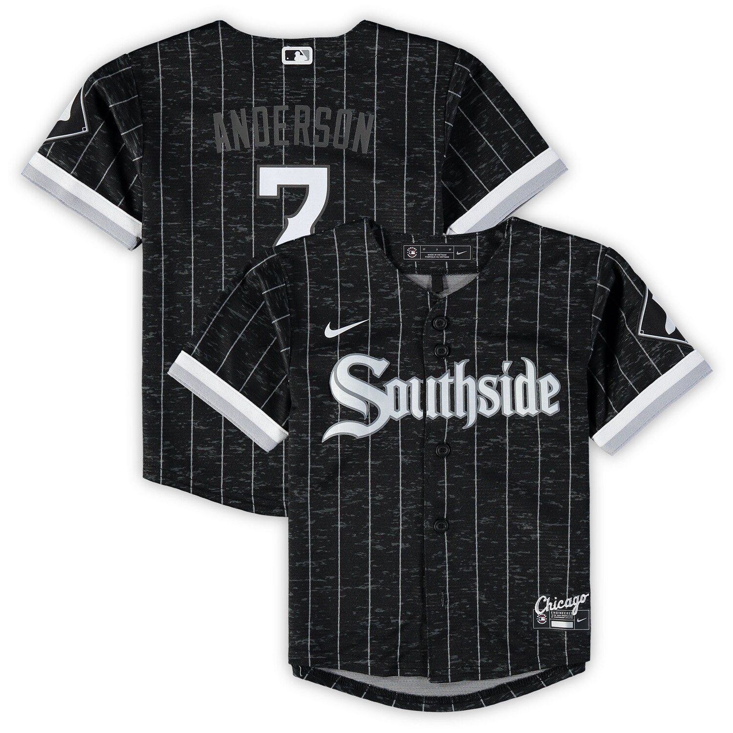 2021 City Connect Dallas Keuchel Black Replica Men’s Jersey White Sox