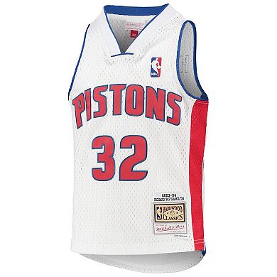 Youth Mitchell & Ness Richard Hamilton White Detroit Pistons 2003-04 Hardwood Classics Swingman Jersey