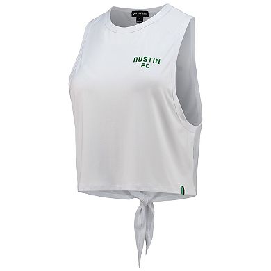 Women's The Wild Collective White Austin FC Twist Back Tank Top