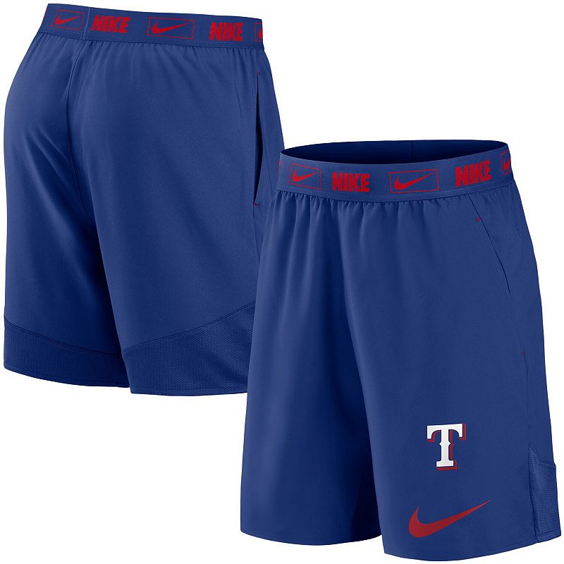 Mens Nike Royal Texas Rangers Primetime Logo Performance Shorts, Size: Lar