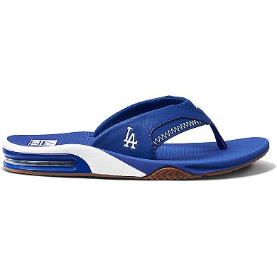 Women's REEF Los Angeles Dodgers Fanning Bottle Opener Sandals