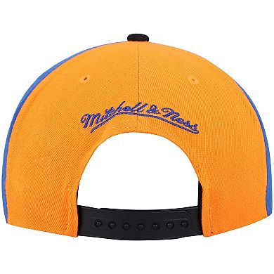Men's Mitchell & Ness Orange New York Knicks On The Block Snapback Hat