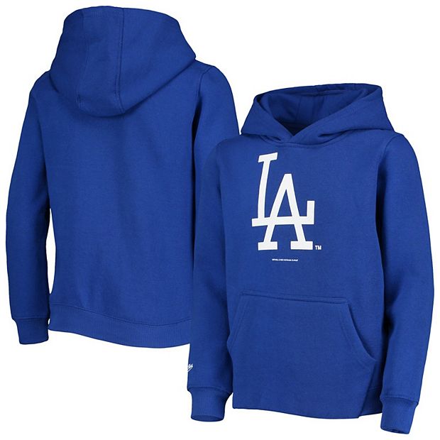 Outerstuff Youth Royal Los Angeles Dodgers Cooperstown Collection Retro Logo Pullover Hoodie Size: Extra Large