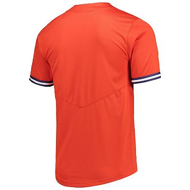 Unisex Nike Orange Clemson Tigers Two-Button Replica Softball Jersey