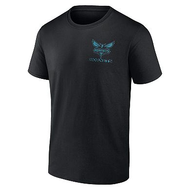 Men's Fanatics Branded Black Charlotte Hornets Basketball Street Collective T-Shirt
