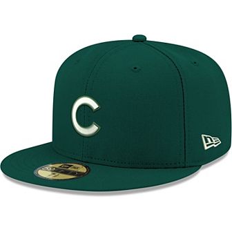 Men's New Era Green Chicago Cubs Logo White 59FIFTY Fitted Hat