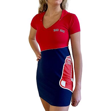 Women's Refried Apparel Red/Navy Boston Red Sox Hoodie Dress