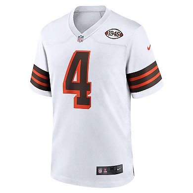 Men's Nike Deshaun Watson White Cleveland Browns Alternate Game Jersey