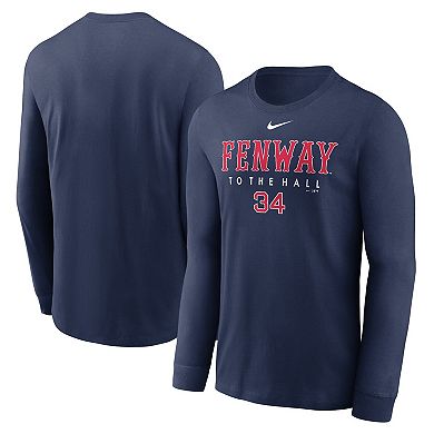 Men's Nike David Ortiz Navy Boston Red Sox Hall of Fame Fenway Crew Neck T-Shirt