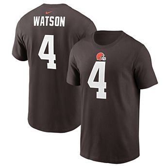 Men's Nike Deshaun Watson Brown Cleveland Browns Player Name & Number T-Shirt