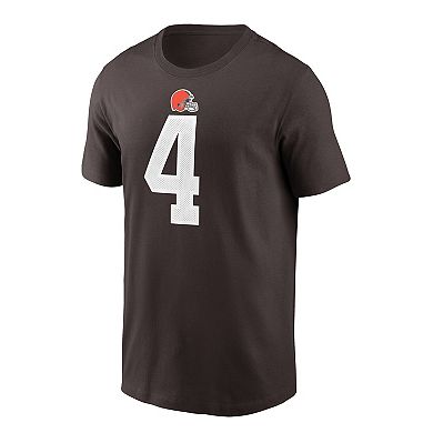 Men's Nike Deshaun Watson Brown Cleveland Browns Player Name & Number T-Shirt