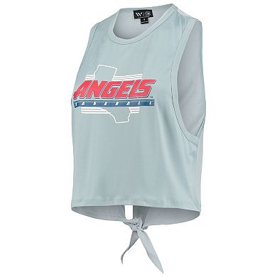 Women's The Wild Collective Light Blue Los Angeles Angels Open Back Twist-Tie Tank Top