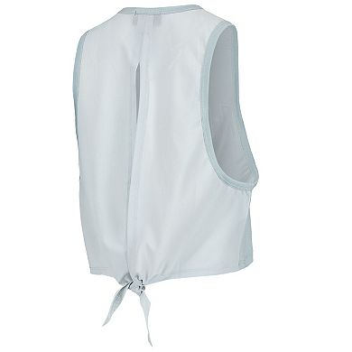 Women's The Wild Collective Light Blue Los Angeles Angels Open Back Twist-Tie Tank Top