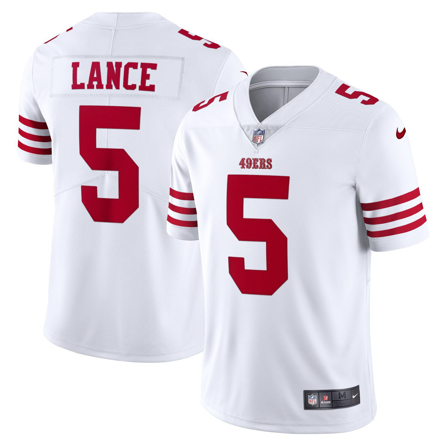 Infant Nike Trey Lance Scarlet San Francisco 49ers Romper Game Jersey