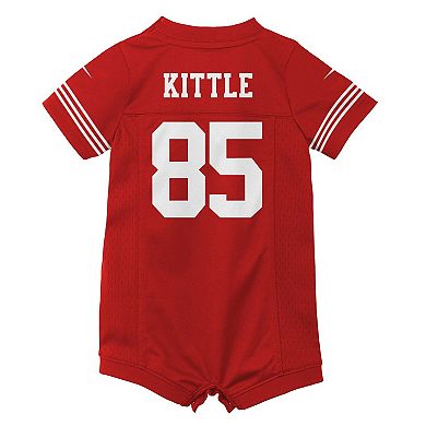 Infant Nike George Kittle Scarlet San Francisco 49ers Romper Game Jersey
