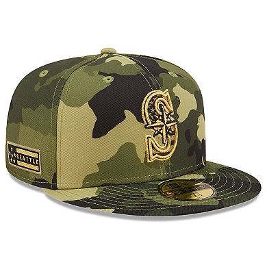 Men's New Era Camo Seattle Mariners 2022 Armed Forces Day On-Field ...
