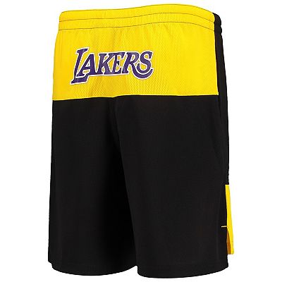Youth LeBron James Black Los Angeles Lakers Pandemonium Name Number Shorts