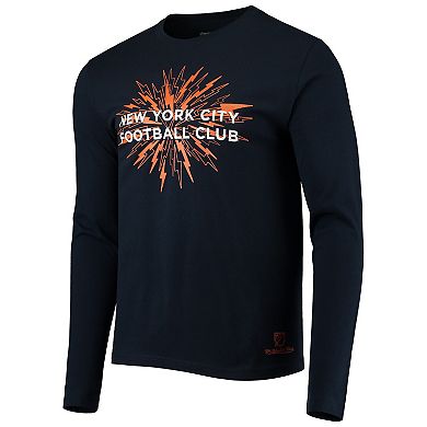 Men's Mitchell & Ness Navy New York City FC For The City Long Sleeve T-Shirt