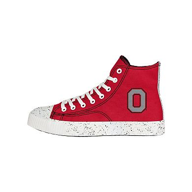 Men's FOCO Ohio State Buckeyes Paint Splatter High Top Sneakers