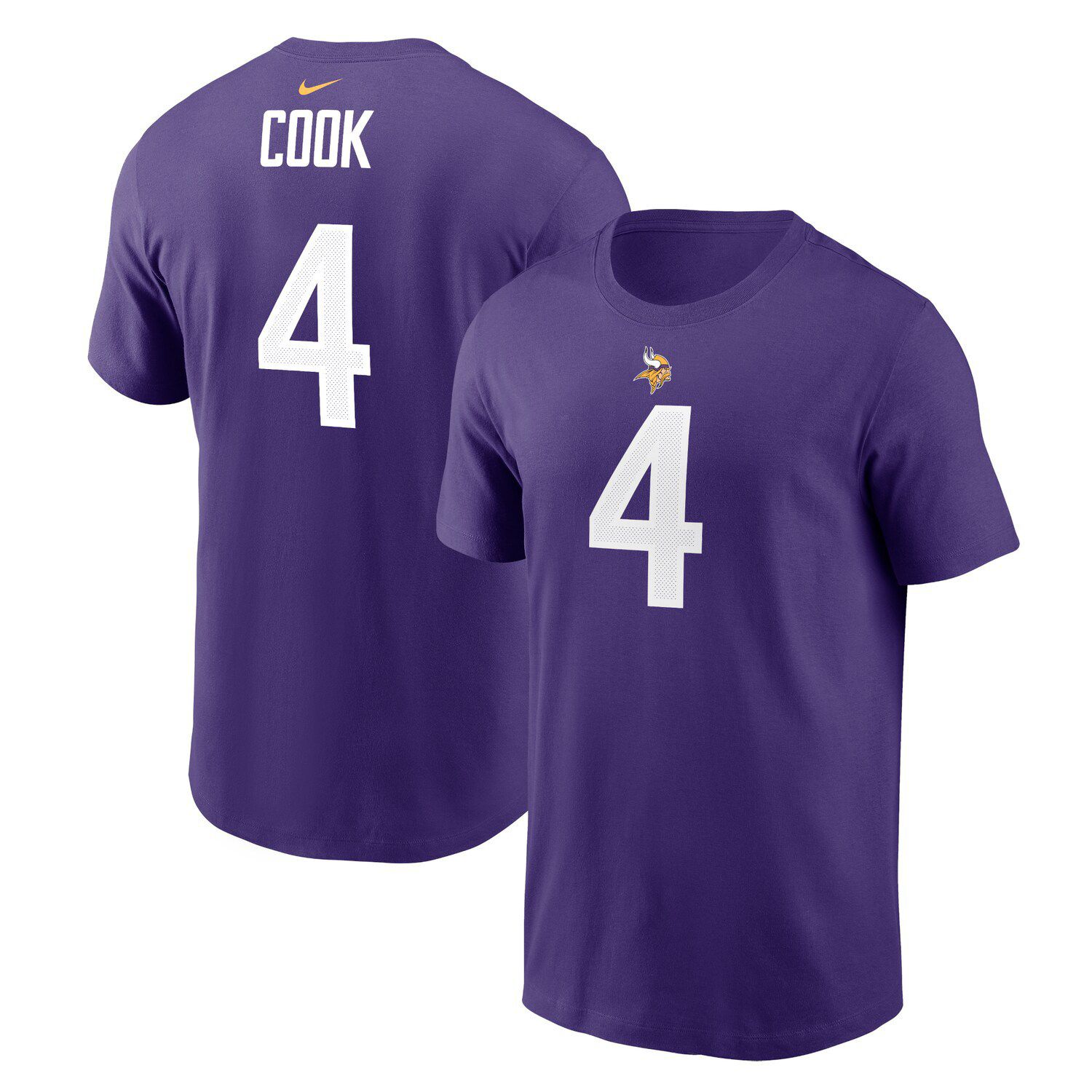 Outerstuff Dalvin Cook Minnesota Vikings Girls Youth Fashion Fan Gear V-Neck T-Shirt - Pink