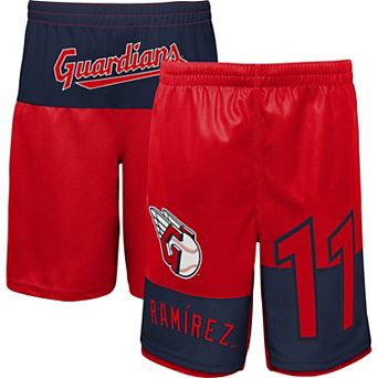Youth Jose Ramirez Red Cleveland Guardians Pandemonium Name & Number Shorts