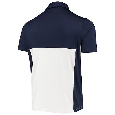 Men's Under Armour Navy/White Navy Midshipmen 2022 Blocked Coaches Performance Polo