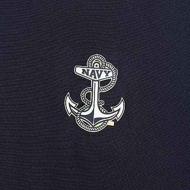 Men's Under Armour Navy/White Navy Midshipmen 2022 Blocked Coaches Performance Polo