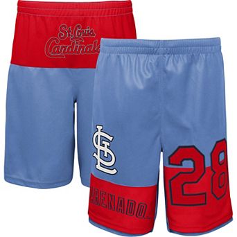 Youth Nolan Arenado Light Blue St. Louis Cardinals Pandemonium Name & Number Shorts