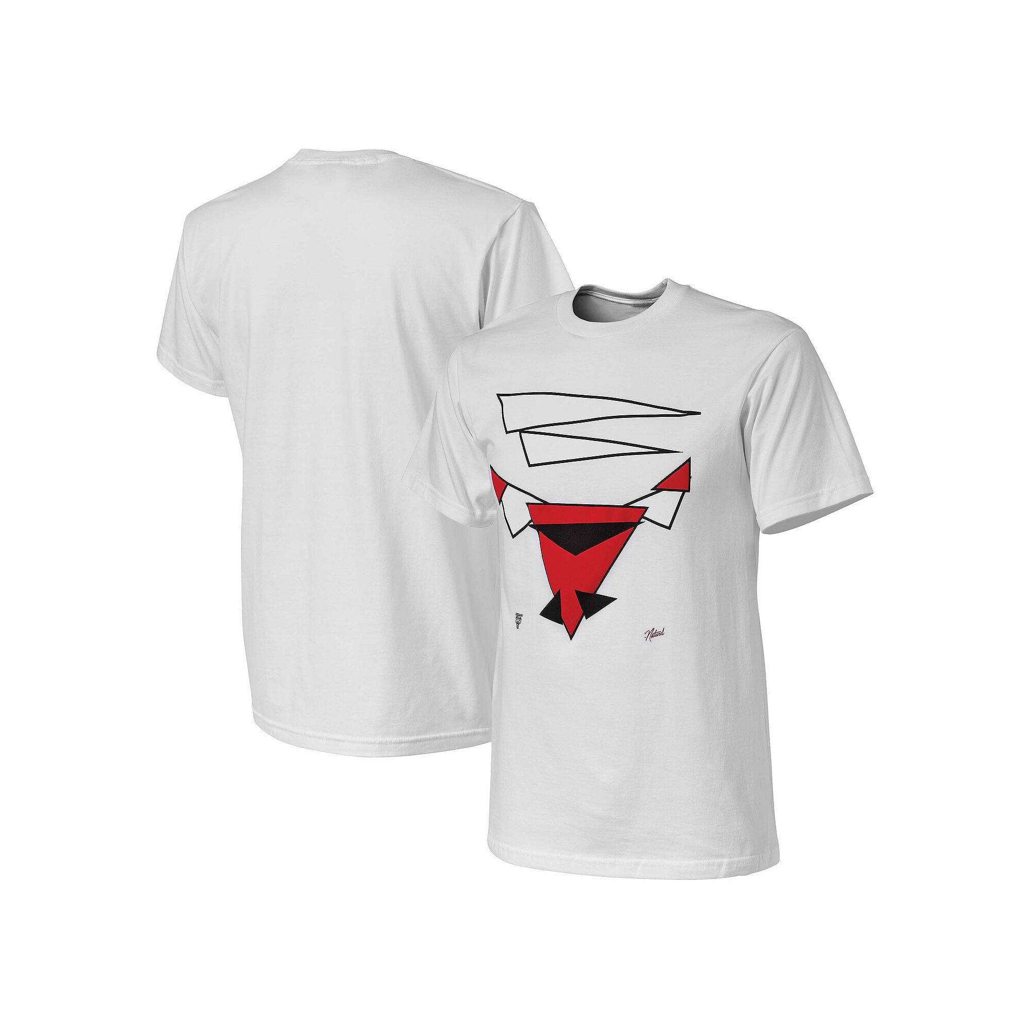 Mens NBA x Naturel White Chicago Bulls No Caller ID T-Shirt, Size: XL