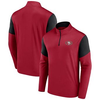 Men's Fanatics Branded Scarlet/Black San Francisco 49ers Primary Logo Quarter-Zip Jacket