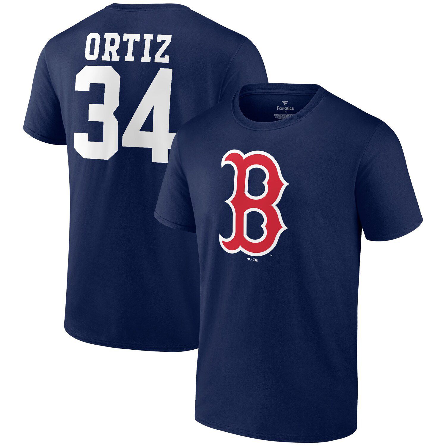 Women's Majestic Threads David Ortiz Navy Boston Red Sox 3/4