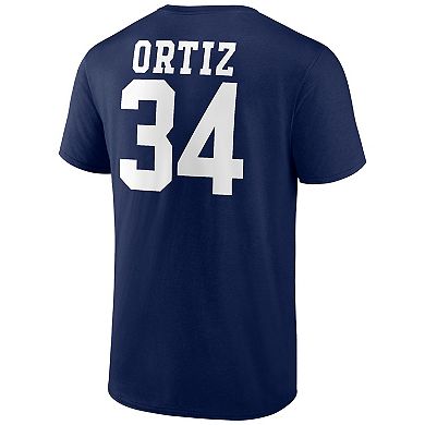 Men's Fanatics Branded David Ortiz Navy Boston Red Sox Logo Graphic T-Shirt