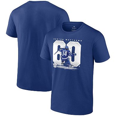 Men's Fanatics Branded Auston Matthews Blue Toronto Maple Leafs Big & Tall Goal Record T-Shirt