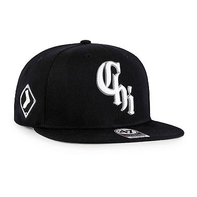 Men's '47 Black Chicago White Sox 2021 City Connect Captain Snapback Hat