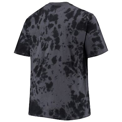 Men's Black Brooklyn Nets Big & Tall Marble Dye Tonal Performance T-Shirt