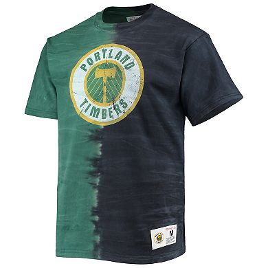 Men's Mitchell & Ness Green Portland Timbers Vertical Tie-Dye Top